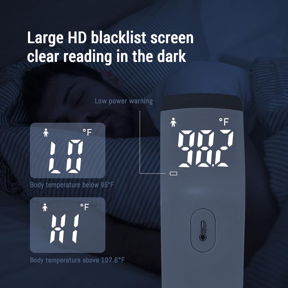 CEM DT-8807S FDA CE Digital Thermometer for Adults and Kids, No Touch Forehead Thermometer for Baby, 2 in 1 Body Surface Mode Infrared Temperature Gun with Fever Alarm and Instant Accuracy Readings