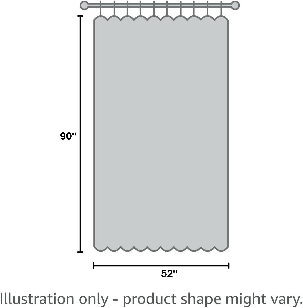 Joydeco Faux Linen Blackout Curtains for Bedroom,Light Grey Blackout Curtains 90 inches Long,100% Blackout Solid Thermal Insulated Window Drapes Luxury Decor for Living Room（W52xL90 Inch,Light Grey）