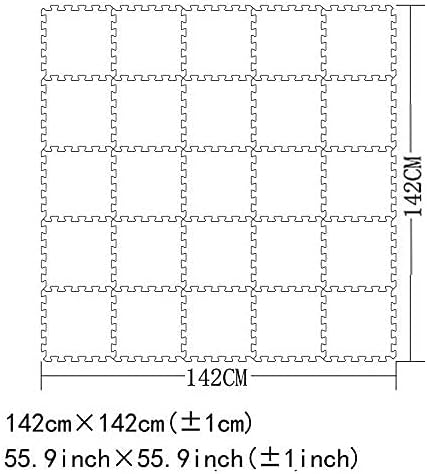 YIMINYUER® 25 Tiles (30cm×30cm×1cm Each Tile) Baby Soft Puzzle Play Mats, Kids Thick EVA Foam Floor, Toddlers & Children's Soft Interlocking Mat R04R08R11G301025