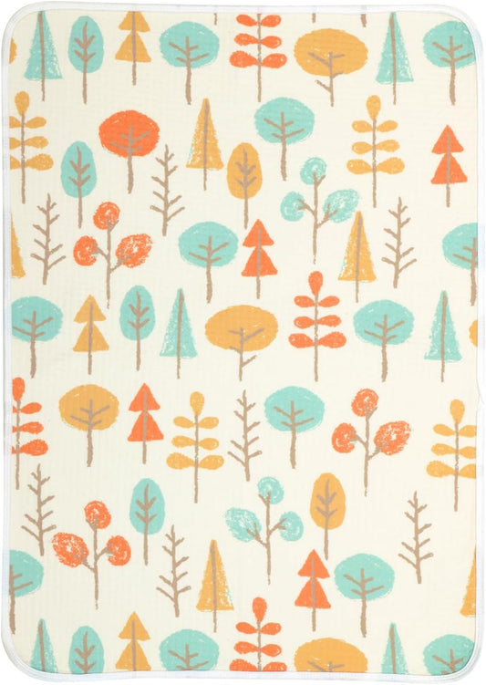 haakaa Waterproof Changing Pad Liners, 100% Cotton, Soft & Breathable (1pc, 19.5" x 27.5" Autumn Glade)
