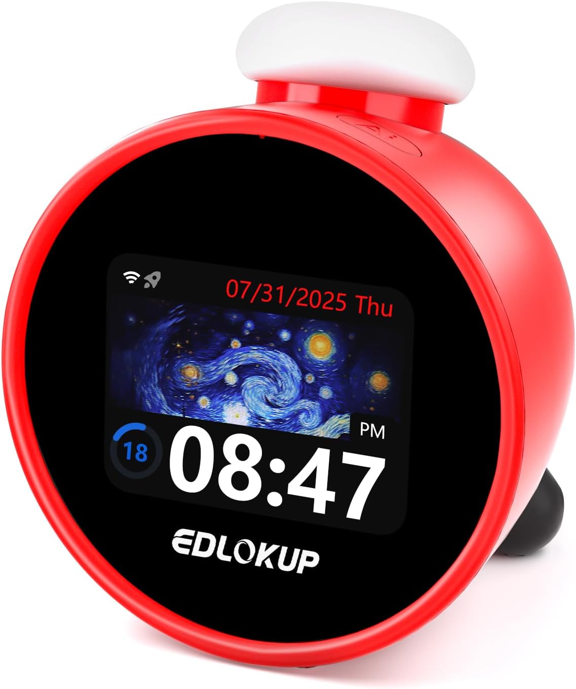 Kids Alarm Clock, Ok to Wake Clock for Kids, Sleep Trainer Clock for Toddler, Adorable Digital Alarm Clock, AI Voice Clock with Chat and 12 White Noise Sound Machine, Time Management Gift for Children