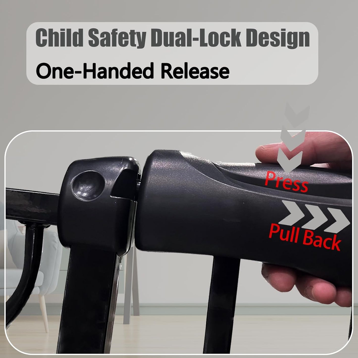 Extra Wide Baby Gate 67-71.6 Inch, Heavy Duty Safety Gate Indoor for Kids & Pets, Black Metal Dog Gate, Pressure Mounted No Drilling Pet Gate for Large Openings, 30 Inch Tall