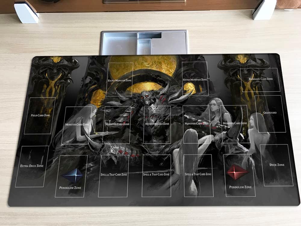 New Mlikemat Playmat Erebus The Underworld Monarch TCG CCG OCG Trading Card Game Mat with Zones + Free Bag (ZD039-429-A)