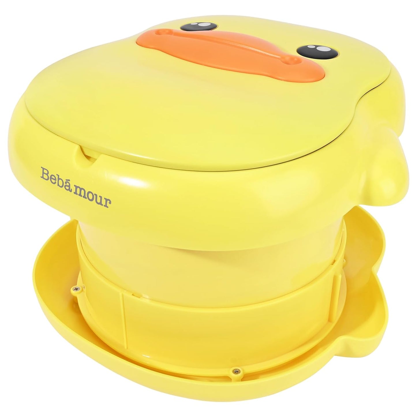 Bebamour Potty Training Toilet 3 in 1 Multi-Functional Potty Seat Detachable Baby Potty Step Stool Anti-Slip Stable Potty Training Toilet with 100 Pack Trash Bags (Yellow)