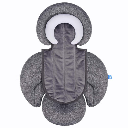 COOLBEBE New 2-in-1 Babybody Cushion for Baby Newborn Infants - Extra Soft Stroller Cushion Pads Car Seat Insert, Perfect for Carseats, Strollers, Swings, Grey