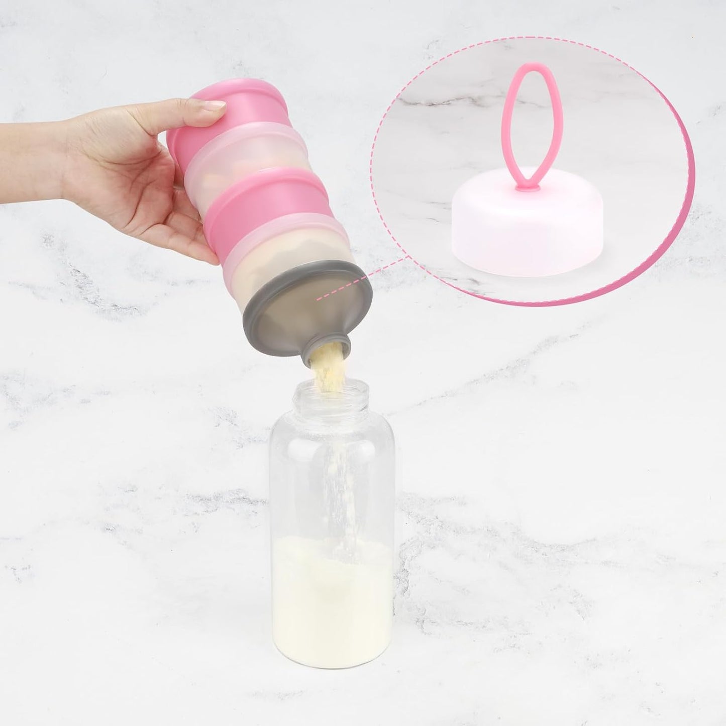 Accmor Baby Formula Dispenser On The Go, Stackable Formula Dispenser Formula Container to Go, Non-Spill Portable Milk Powder Kids Snack Storage Container, BPA Free