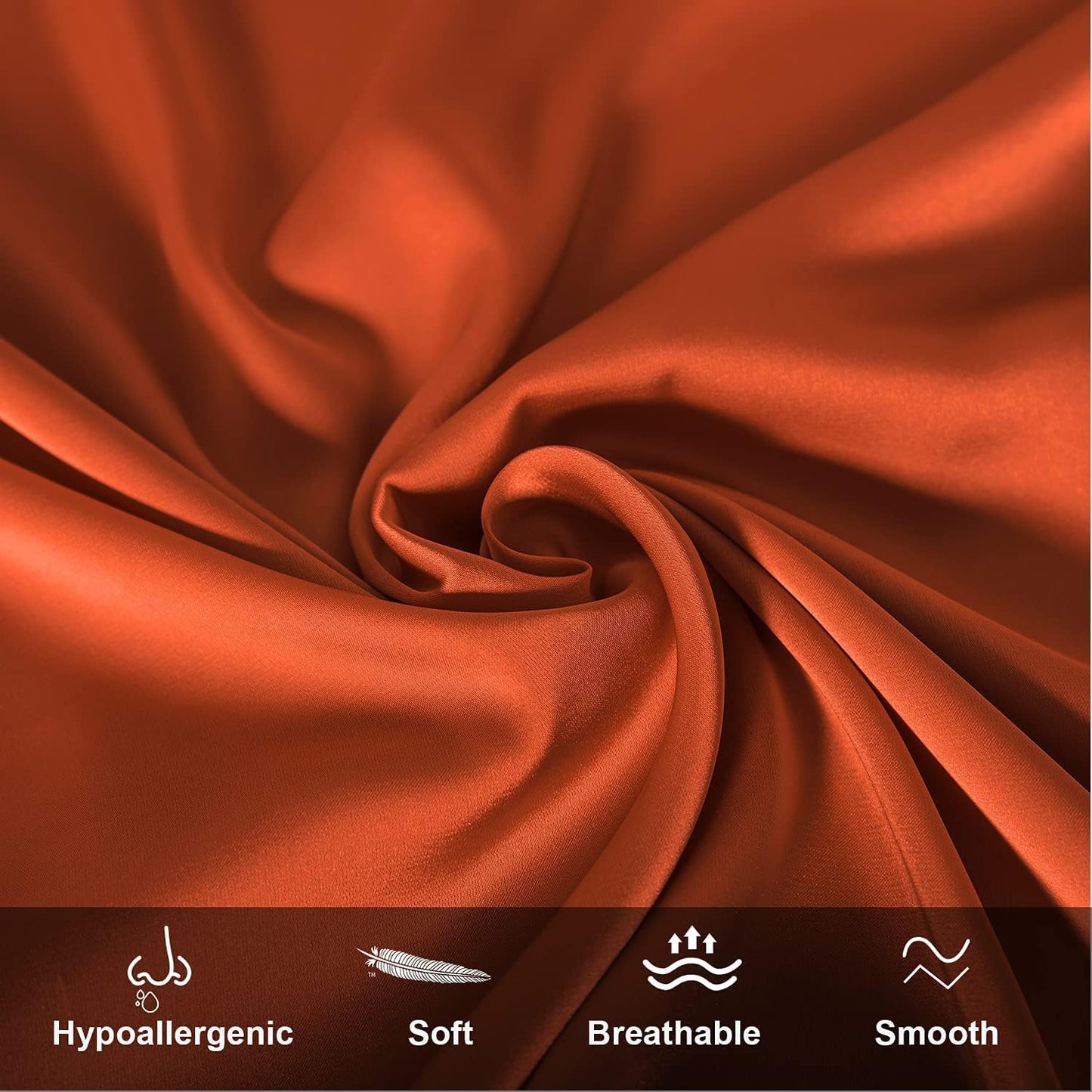 Mulberry Silk Pillowcase for Hair and Skin,Cooling Silk Pillow Case with Hidden Zipper,Allergen Proof Dual Sides Soft Breathable Smooth Silk Pillow Cover for Women (Orange, Toddler)