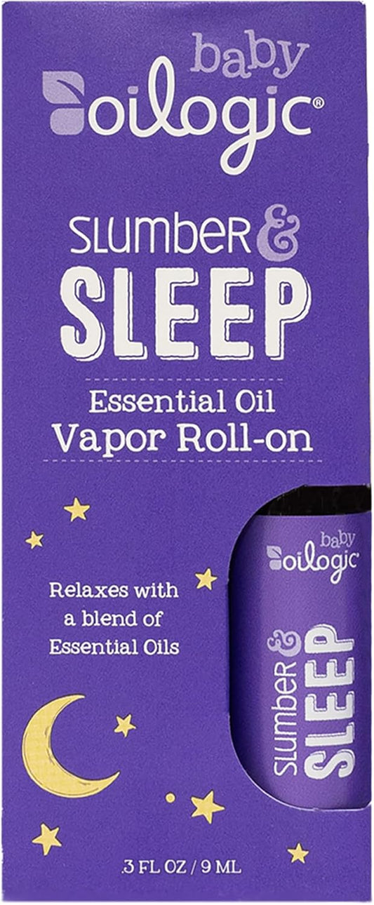 Oilogic Slumber & Sleep Roll-On Essential Oil for Babies & Toddlers - Gentle Aromatherapy Essential Oils, Mess-Free Comfort & Wellness Blends - Pediatrician-Tested Safe for Baby, .2 Fl Oz