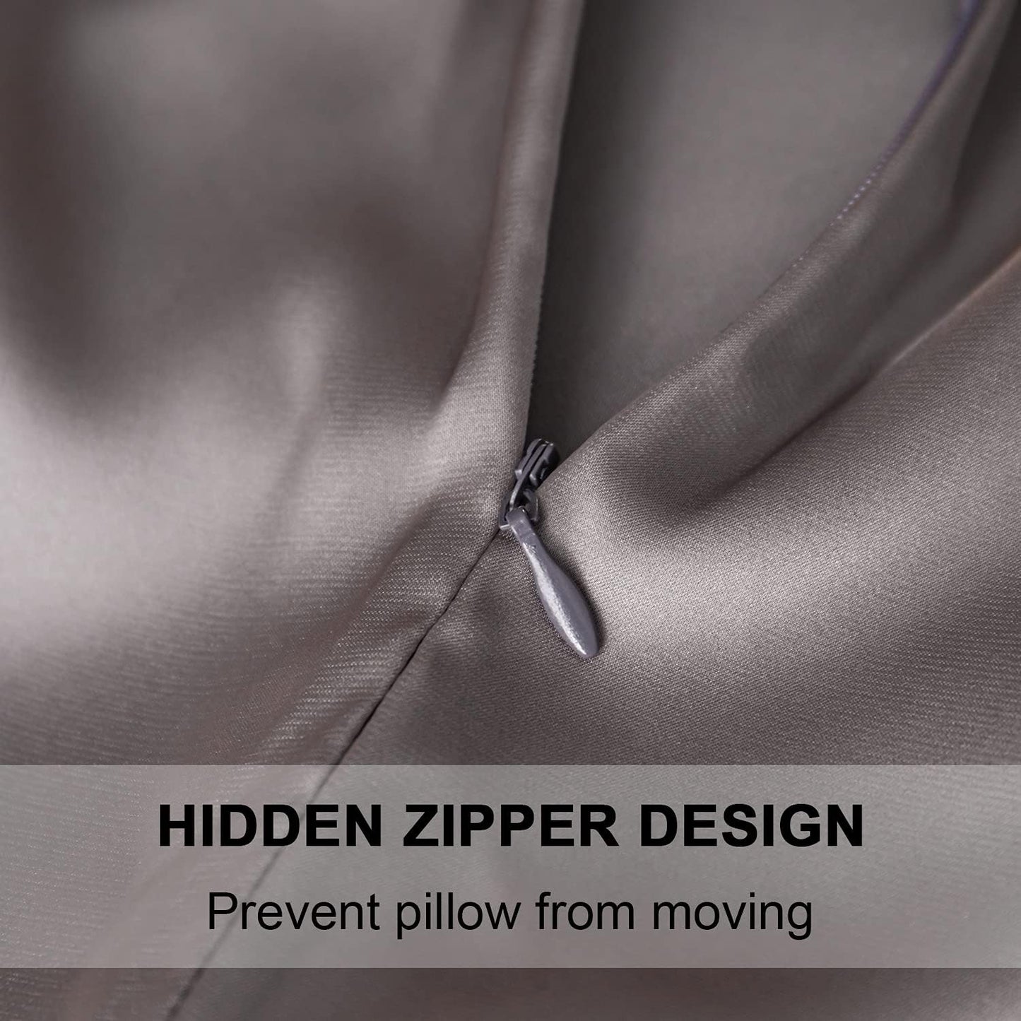 Mulberry Silk Pillowcase for Hair and Skin,King Size Cooling Silk Pillow Case with Hidden Zipper,Allergen Proof Dual Sides Soft Breathable Smooth Silk Pillow Cover for Women(King,Dark Gray)