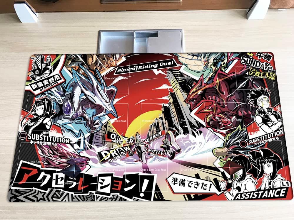 New Mlikemat Playmat TCG CCG OCG Trading Card Game Mat with Zones + Free Bag (ZD039-994-A)