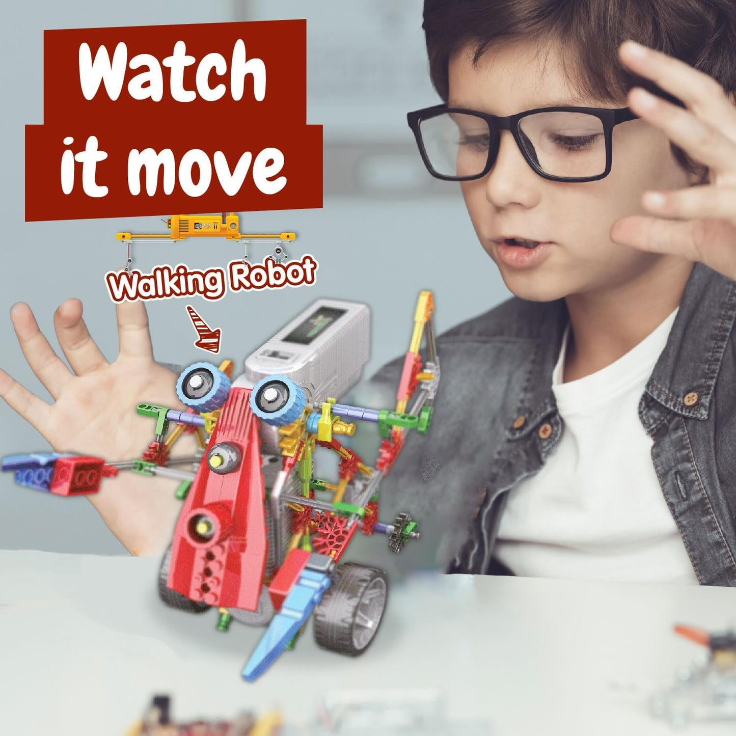 Science4you Robotics Alfabot - Robot Building Kit for Kids, 238 Pieces - Build Your Own Robots and Make Them Move - 3 Different Robots in 1 Toy - STEM Educational Toy for Kids Age 8-14