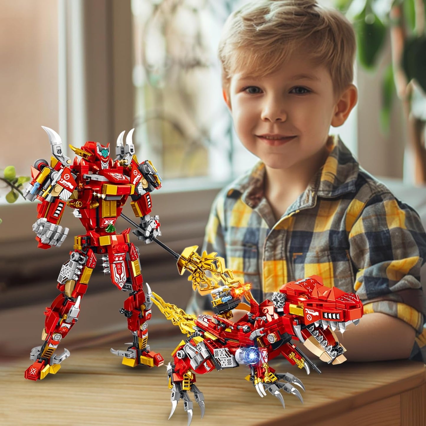 STEM 2 in1 Tyrannosaurus Dinosaur Building Kits, Compatible with Dinosaur Set, Transforming Mech Robot Building Sets for Adults, Educational Gift Toy for Kids Boys 6-10 (504 PCS)