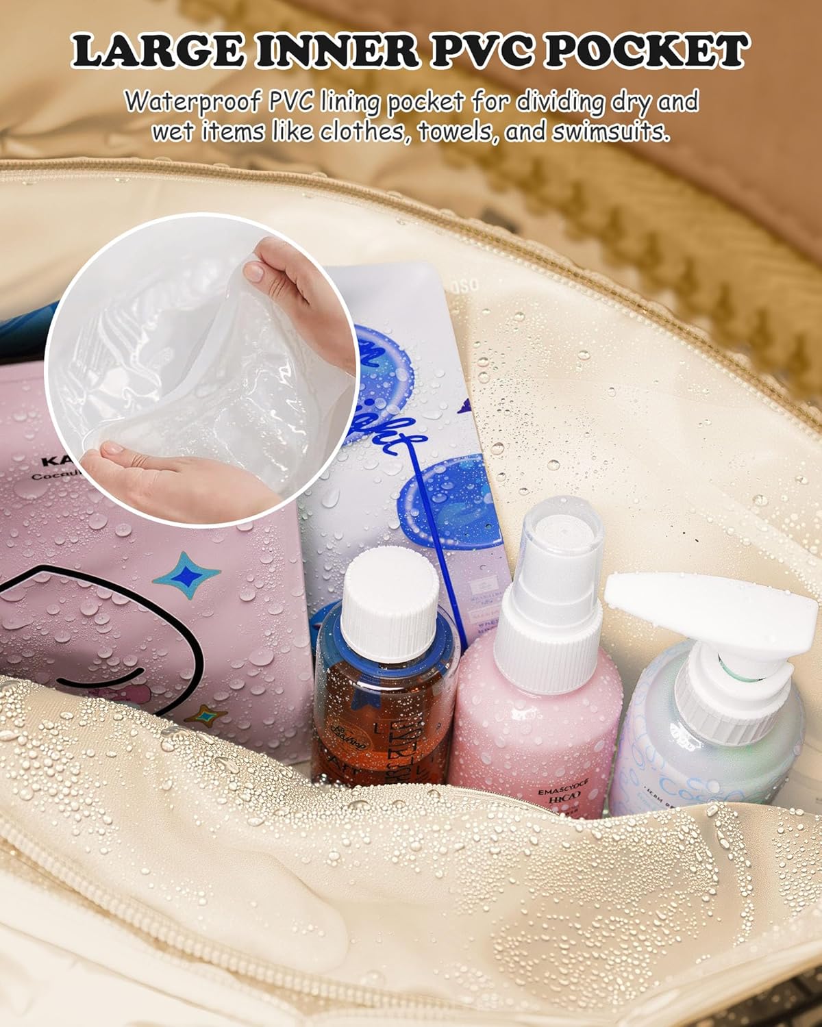 Duffle Bag with Letter, Carry On Bags for Women，Gifts for Her-Overnight Bag with Wet Pocket，Lightweight Travel Bags Personalized Gym Tote with Makeup Pouch