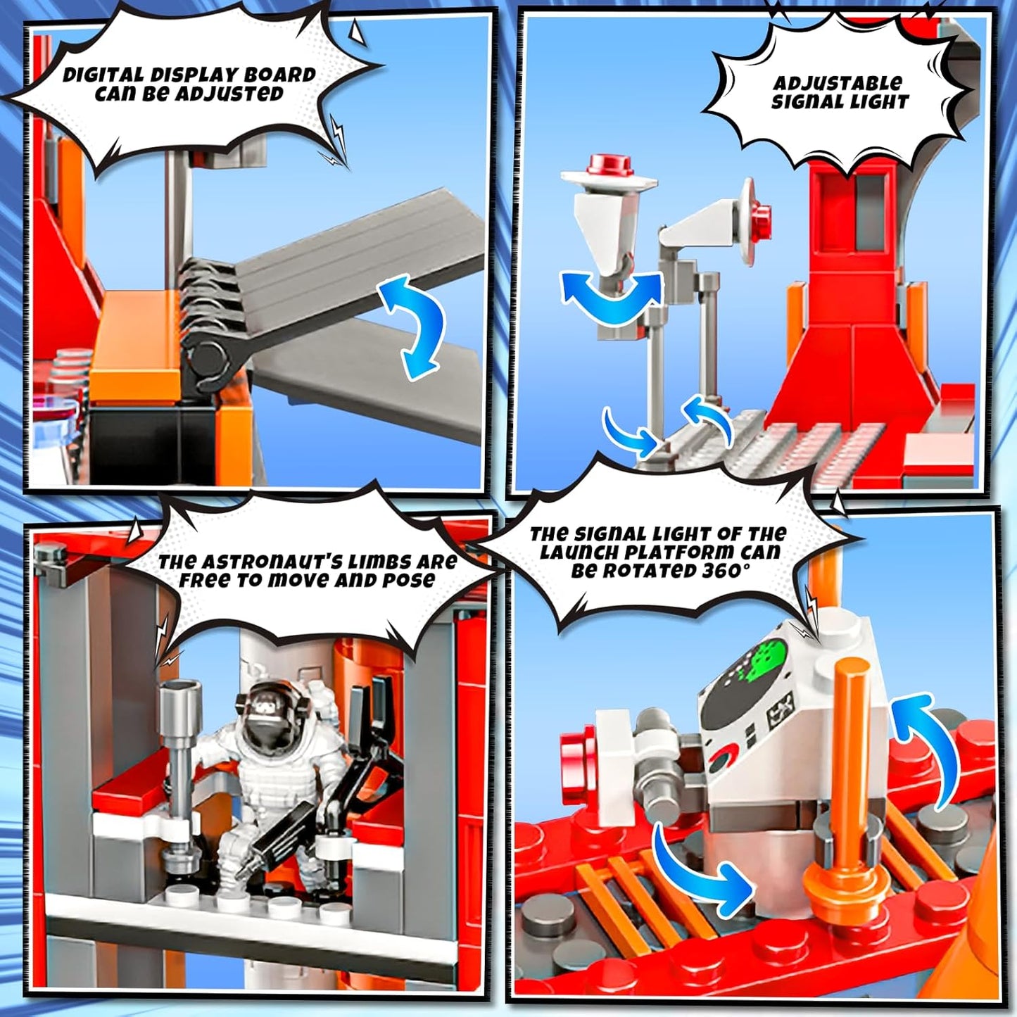 Space Exploration Shuttle Toys Gifts for 6 7 8 9 10 11 12 Year Old Kids, Girls, Boys, 12-in-1 STEM Projects Rocket Building Toy Kit with 3 Astronauts, Airplane Rocket Set Xmas Ideas, 885 Pcs