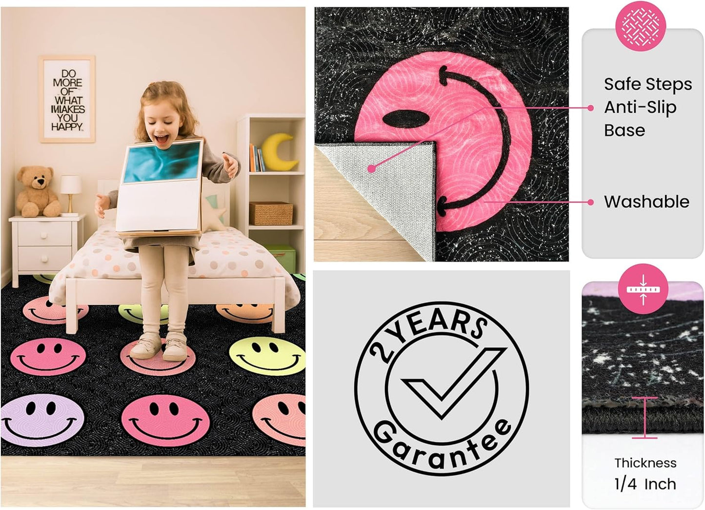 OLEEK Large Classroom Rug Elementary 5x7 - Classroom Rugs for Kids Room - Classroom Carpet Elementary - Kids playroom Rug 5 x 7 - Preschool Rugs for Classroom - Schoolgirl Style Classroom Decor