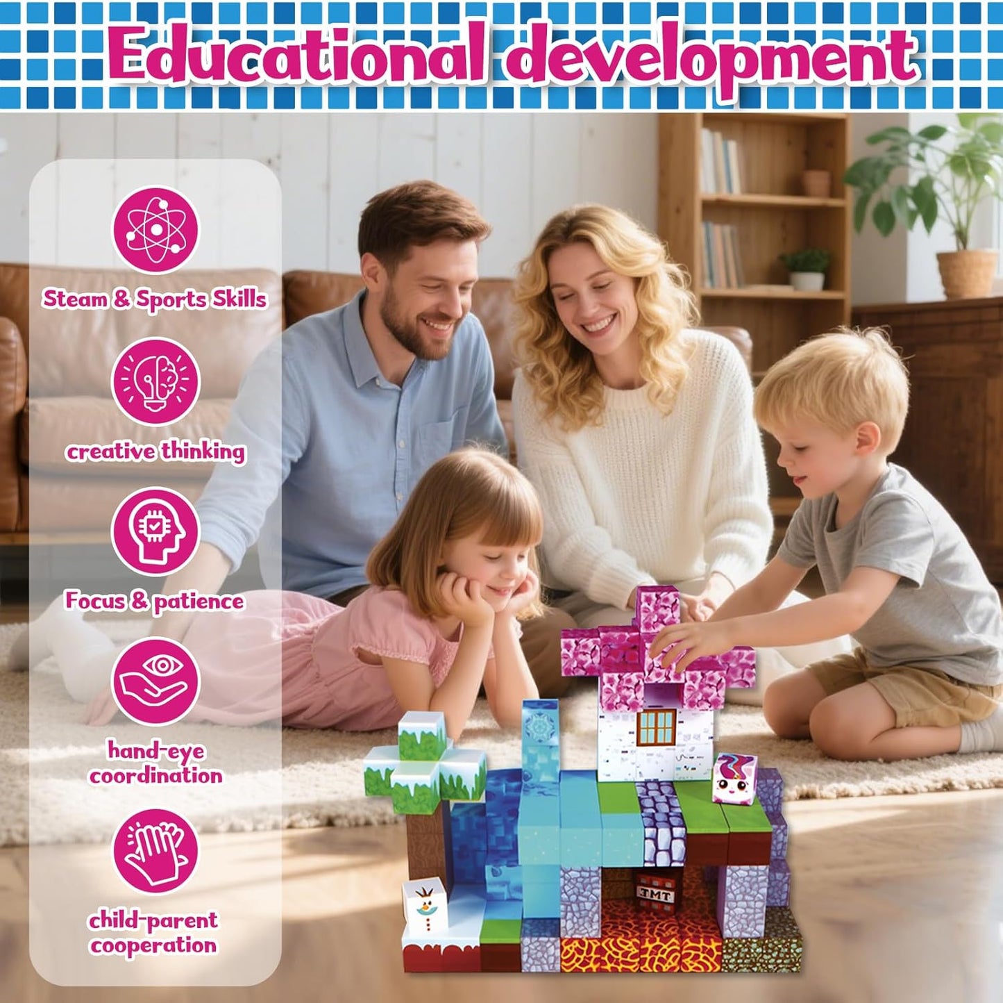 Magnetic Blocks - 150PCS Magnetic Building Blocks Cubes Adventurer, Magnets Toys for Kids Age Age 3 4 5 6 7 8 9 10 12, Sensory Stacking Construction Toy Christmas Birthday Gifts for Kids Boys Girls