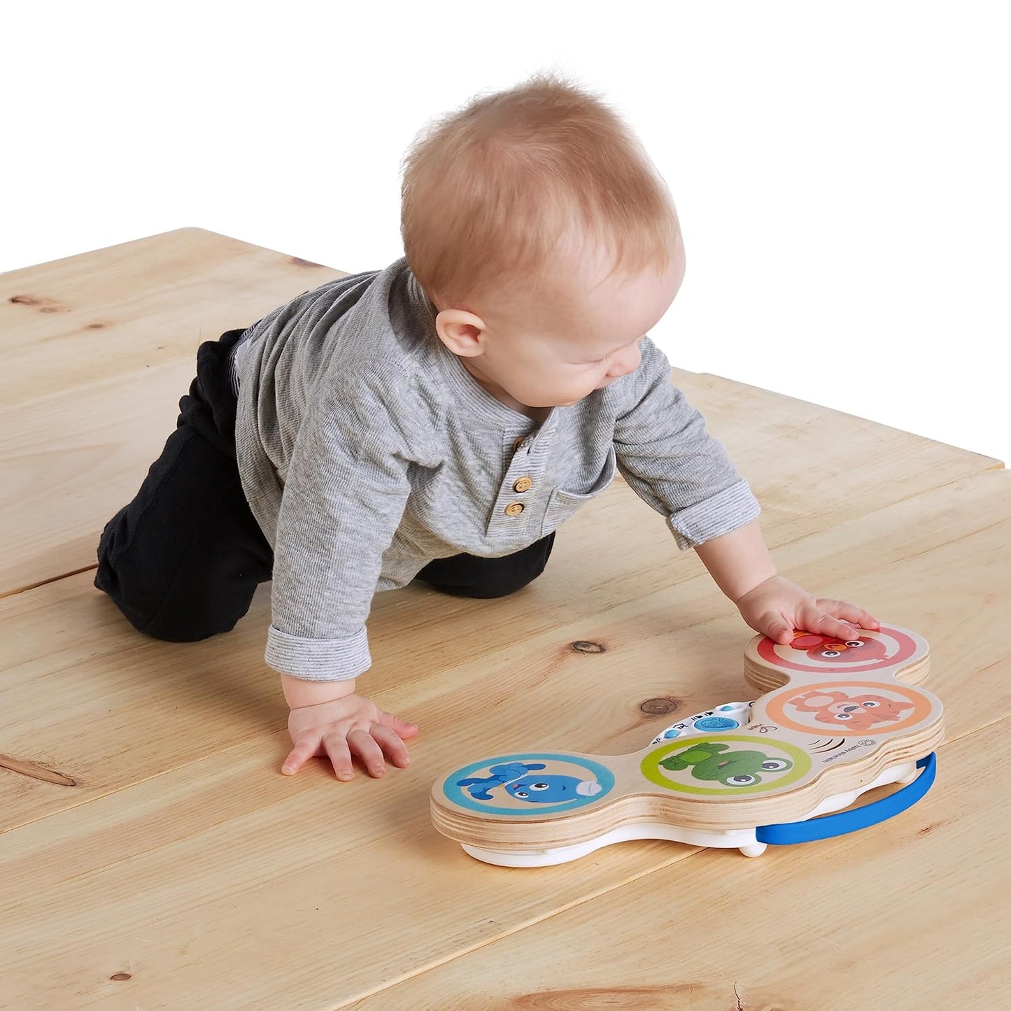 Baby Einstein Magic Touch Wooden Drum Musical Toy, Ages 6 months Plus