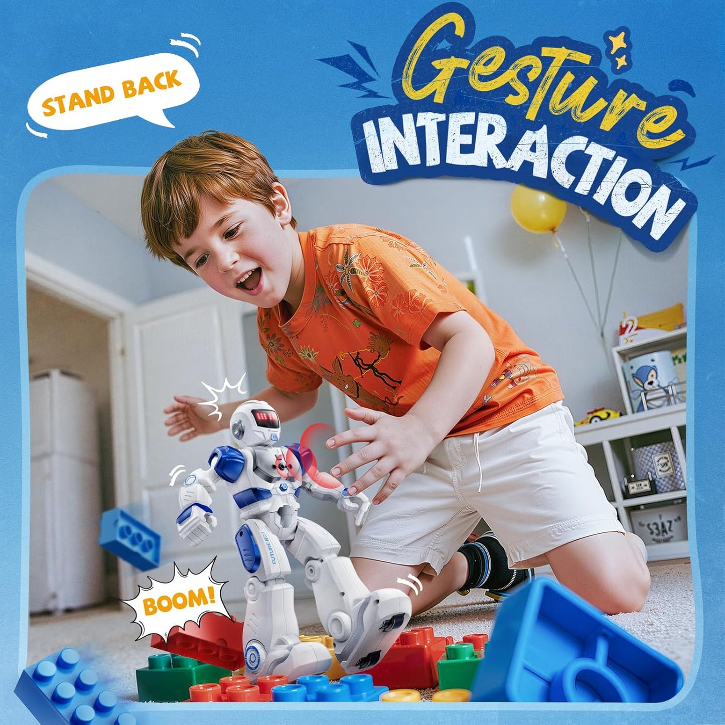 Ruko 6088 Programmable Robot, Gesture Sensing Intelligent Remote Control Robot for Kids 3-6 Years, Christmas Birthday Gift