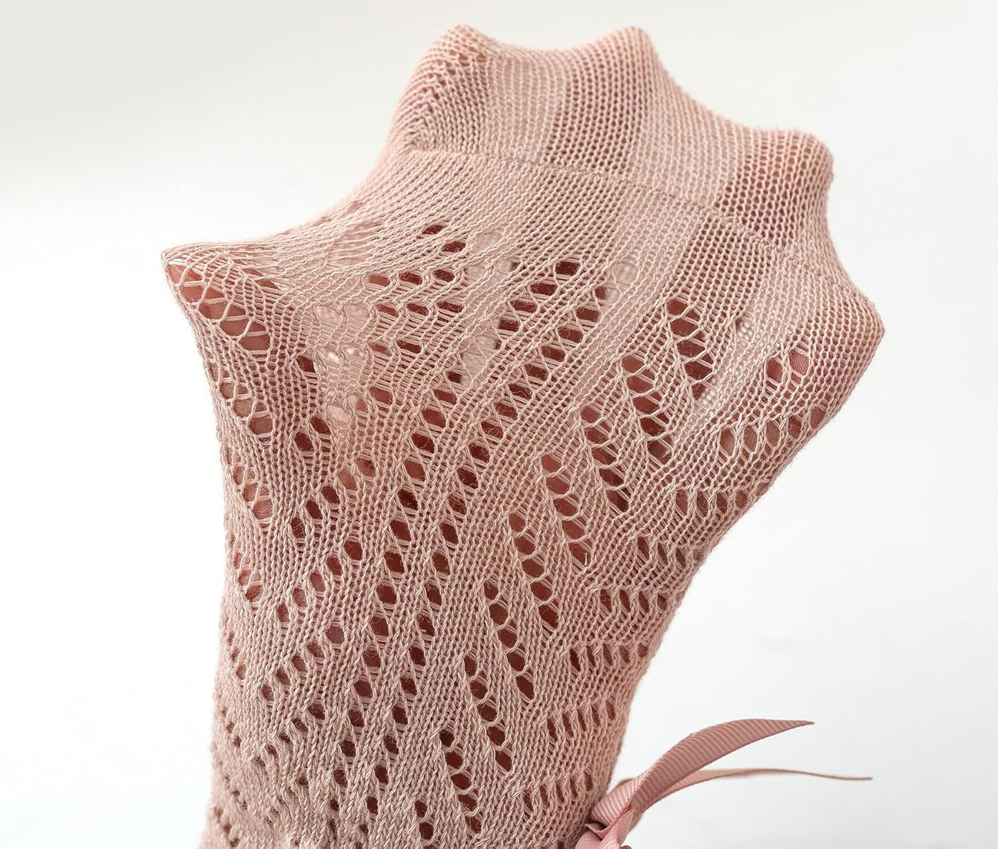 CHUNG Baby Girls Cotton Tights Thin Hollowed Summer with Bowknot Mesh Lace Fashion Toddler Footed Legging Pantyhose