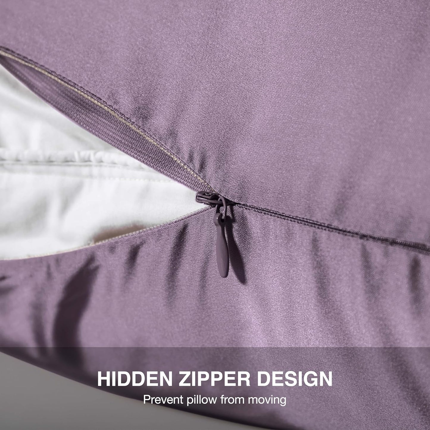 Mulberry Silk Pillowcase for Hair and Skin,Cooling Silk Pillow Case with Hidden Zipper,Allergen Proof Dual Sides Soft Breathable Smooth Silk Pillow Cover for Women (Pink Purple,Body)