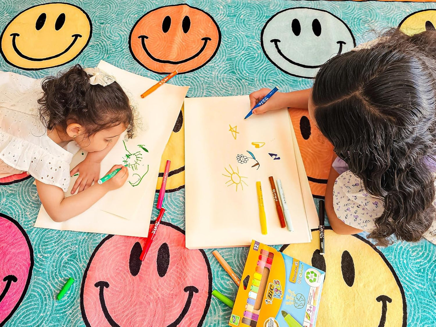 OLEEK Large Classroom Rug Elementary 8x10 - Classroom Rugs for Kids Room - Classroom Carpet Elementary - Kids playroom Rug 8 x 10 - Preschool Rugs for Classroom - Schoolgirl Style Classroom Decor